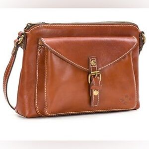 Like New Patricia Nash Brown Distressed Leather Crossbody Bag